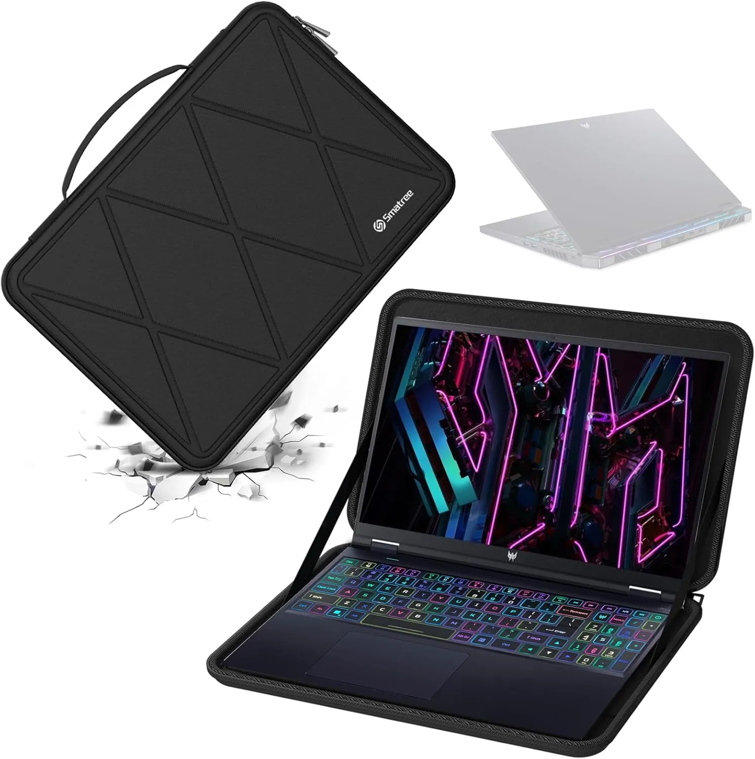 Smatree Hard EVA Protective Sleeve Case Compatible for 16 inch Acer Predator Helios Neo 16/Predator Helios 16, for 15.6 inch Acer Predator Helios 3D 15 Spatiallabs Edition Gaming Laptop (X8310)