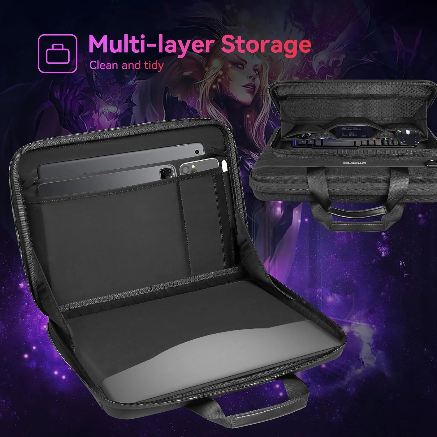 Smatree Heavy Duty Hard Case Compatible for 16.1 inch HP OMEN 16/16t/16z Gaming Laptop, for 16.1 inch HP OMEN Transcend 16t/16 Laptop, for 15.6 inch HP Victus 15/15t/15z Gaming Laptop Handbag (A800)