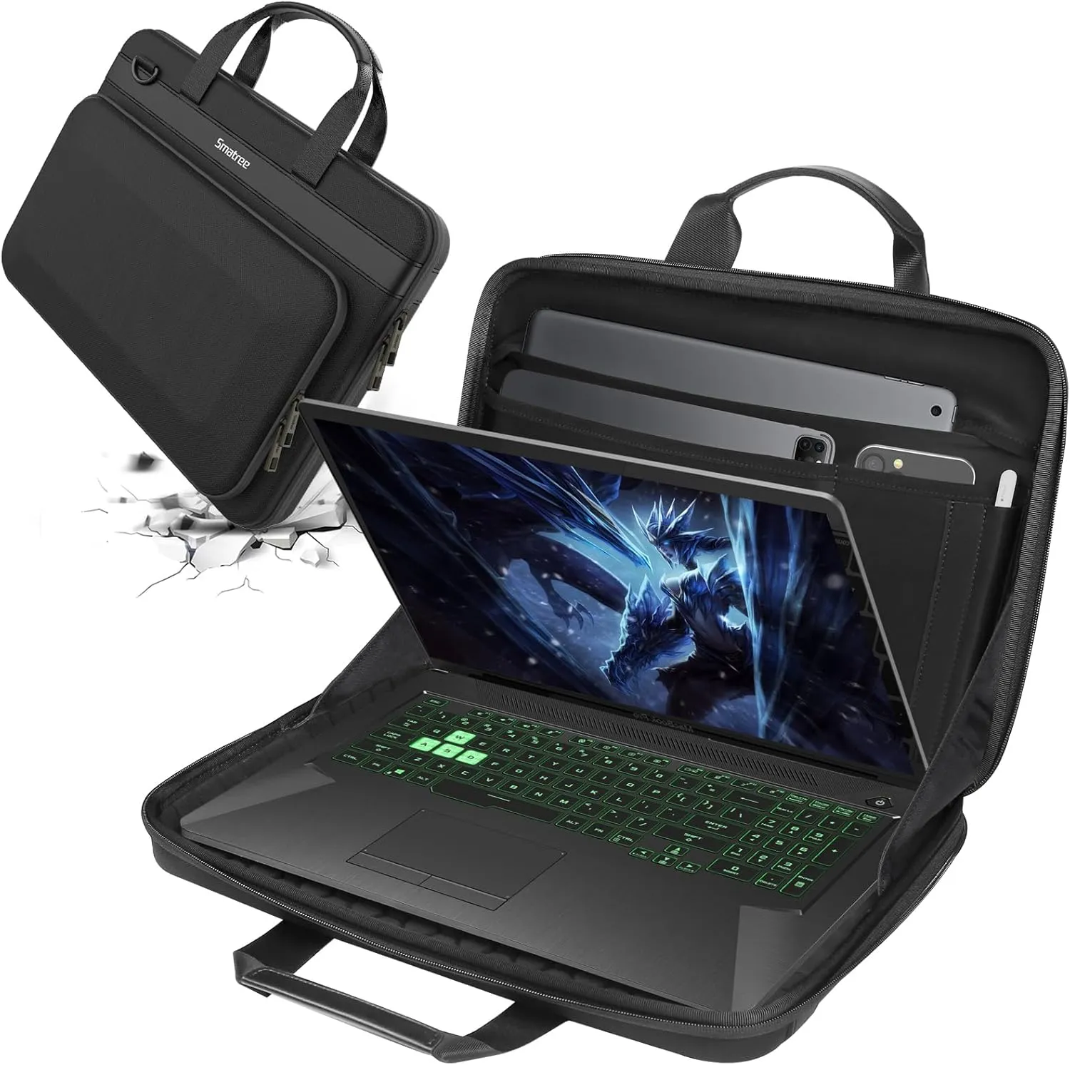 Smatree Heavy Duty Hard Case Compatible for Alienware 18 Area-51/m18/m18 R2, for ASUS ROG Strix G18/Scar 18 2025/2024, Acer Predator Helios 18/Neo 18, MSI Titan 18 HX/Raider 18 HX, HP OMEN Laptop 17