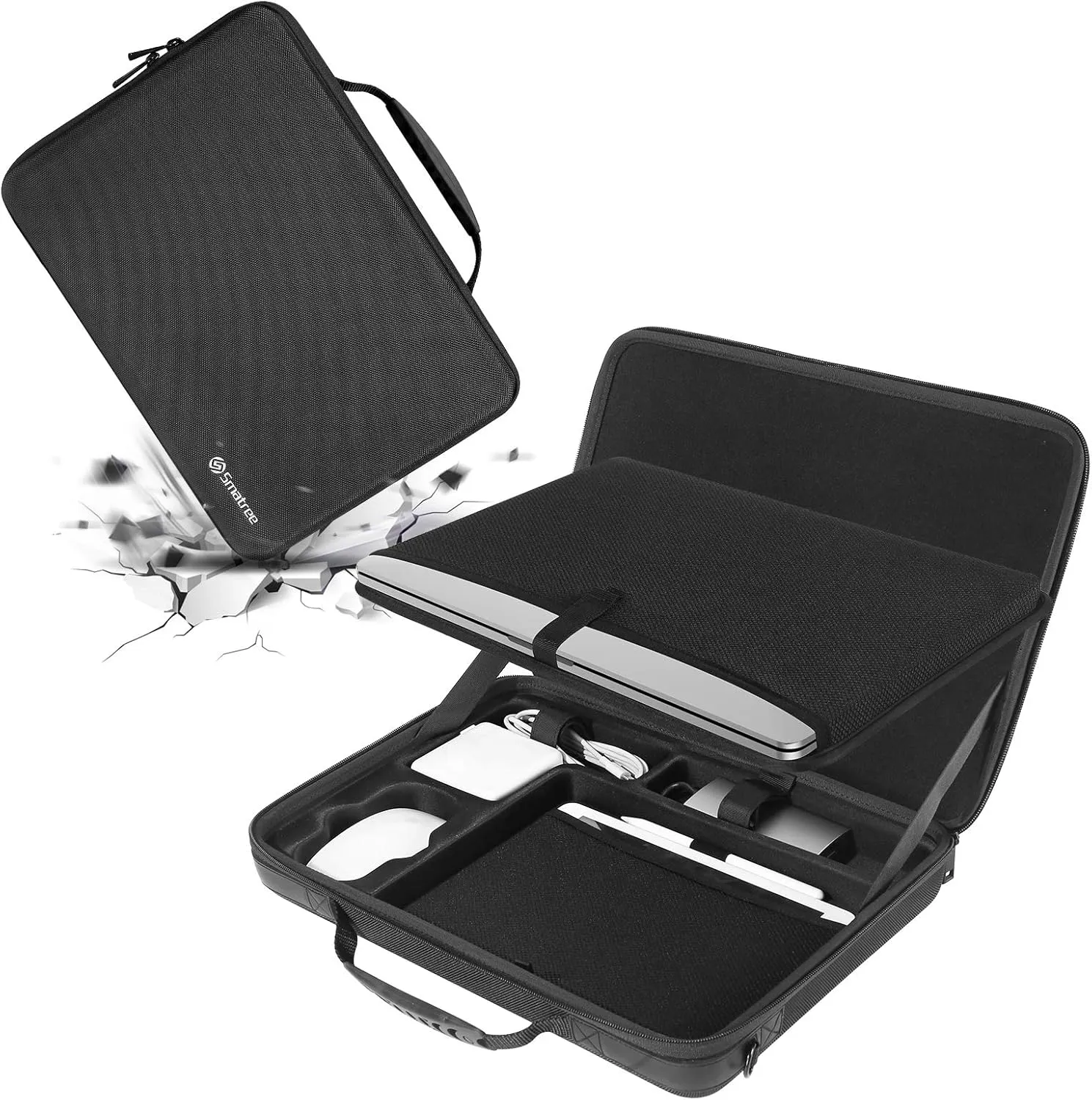 Smatree Laptop Shoulder Bag for 16.2inch MacBook Pro M4 2024/2023, 16 inch MacBook Pro 2019 A2141, Dell XPS 15 9520, 11inch iPad A16 2025, 11inch iPad Air M3 2025/M2 2024,iPadPro M4 2024(No Key Board)