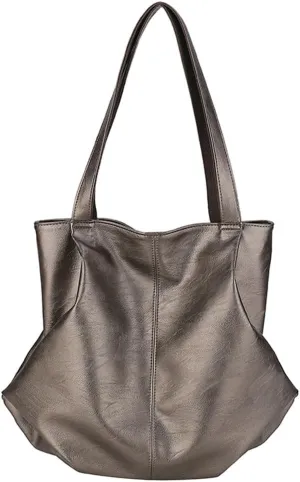 Soft Leather Tote Bag Large Capacity Work Hobo Pu Leather Shoulder Handbag Big Travel Shopping Work Bag