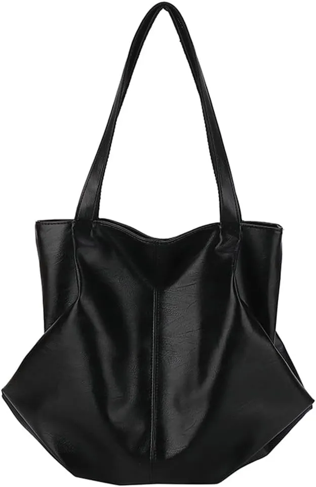 Soft Leather Tote Bag Large Capacity Work Hobo Pu Leather Shoulder Handbag Big Travel Shopping Work Bag