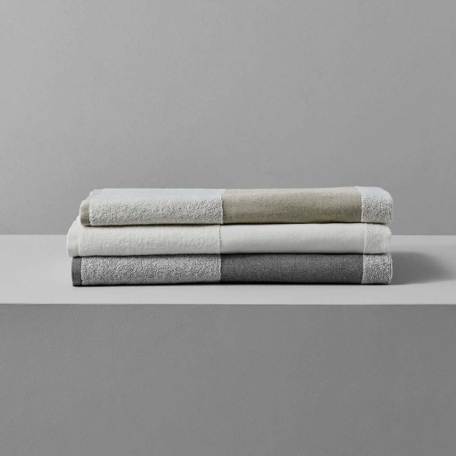 SOL Striped Towel Gray
