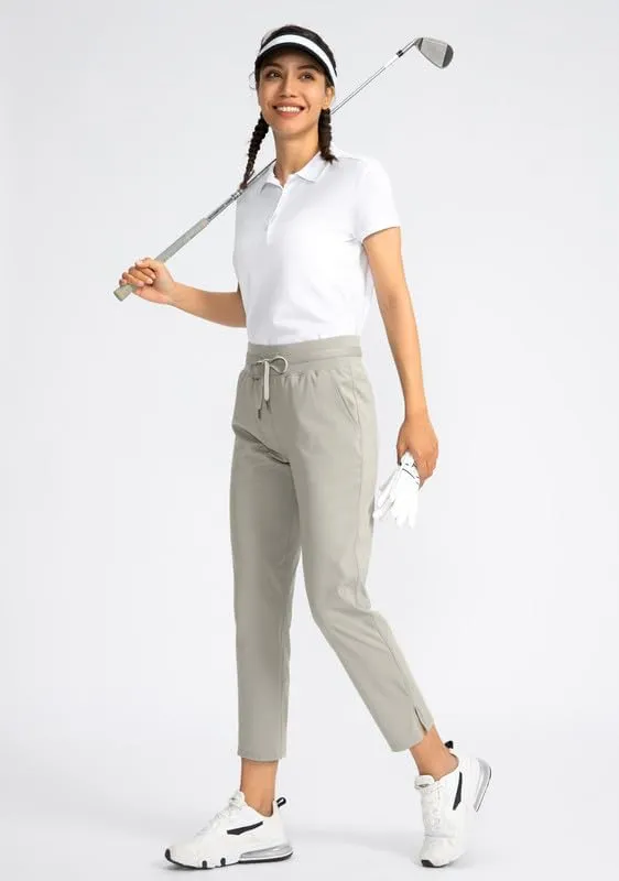 Soothfeel Women's Pants with 4 Pockets 7/8 Stretch High Waisted Sweatpants Travel Athletic Work Golf Pants for Women