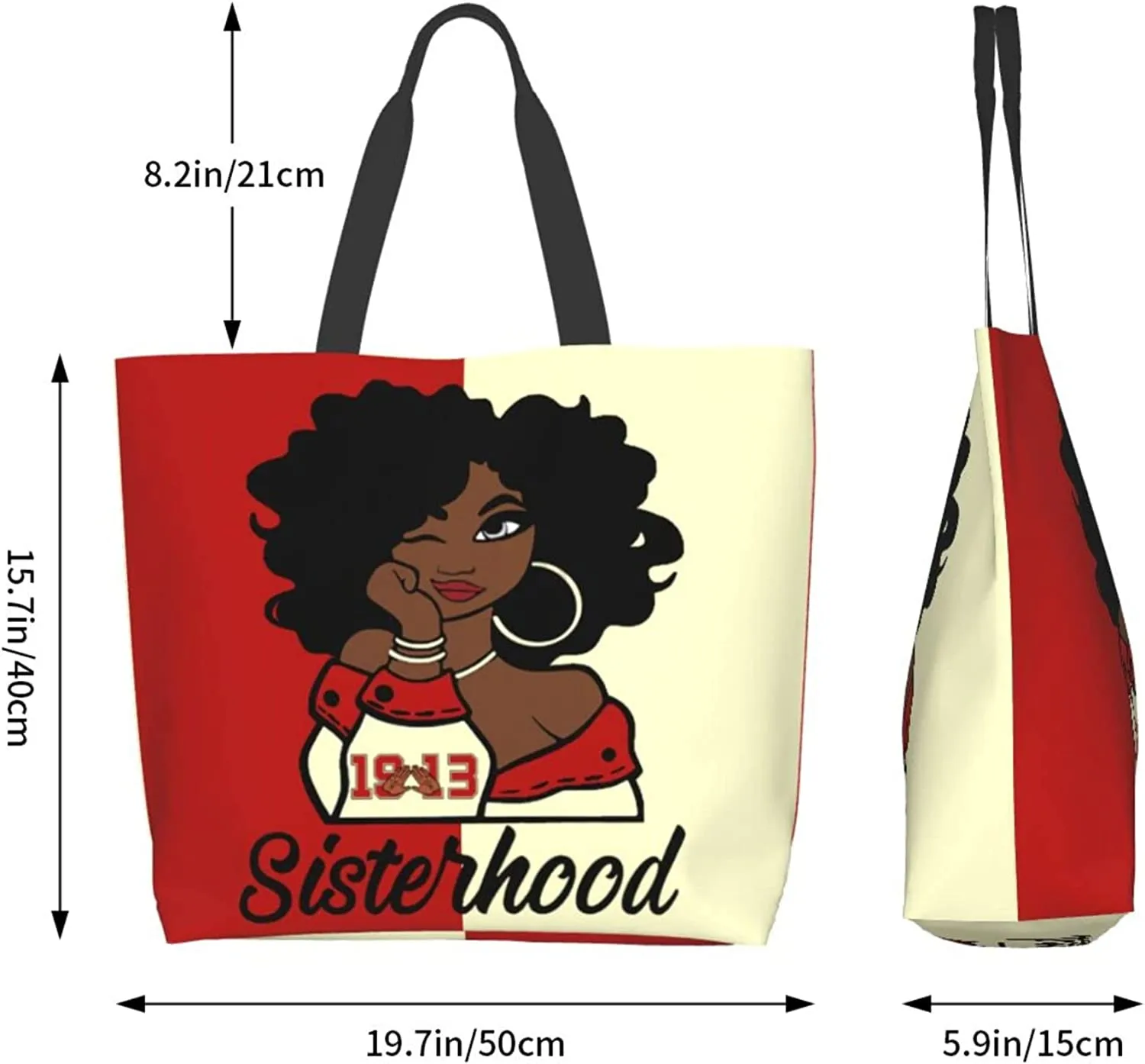 Sorority Tote Bag Aesthetic Vintage