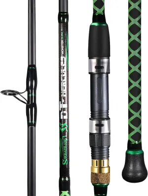 Sougayilang Surf Spinning Fishing Rod Carbon Travel for Beach Saltwater 2 Pieces (9'/10'/11'/12') Surf Rod