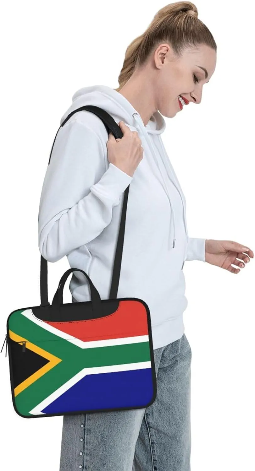 South African flag Print Work Laptop Bag Stylish and Protective Laptop Case Briefcase for Men Women Office