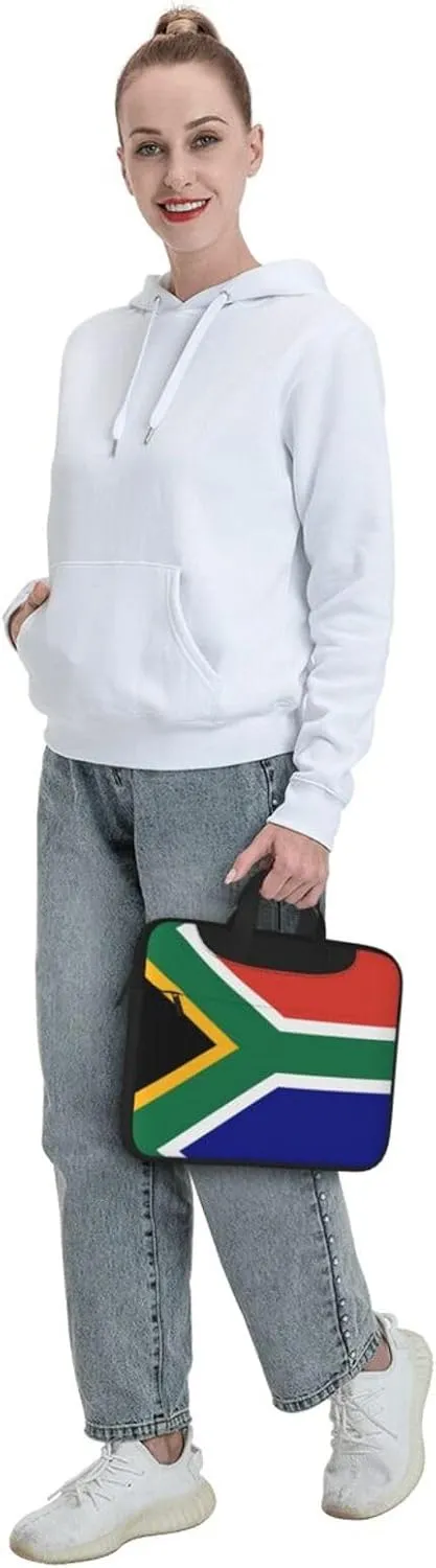 South African flag Print Work Laptop Bag Stylish and Protective Laptop Case Briefcase for Men Women Office
