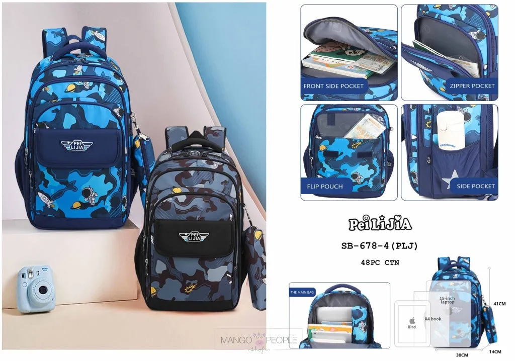 Space Print Backpack For School And College Kids