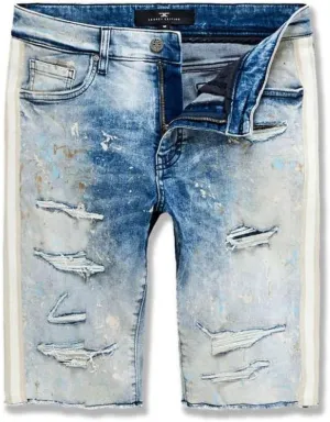 Sparta Striped Denim Shorts (Mojave)