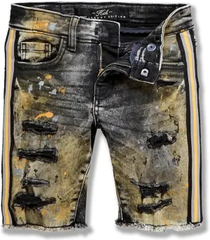Sparta Striped Denim Shorts (University Gold)