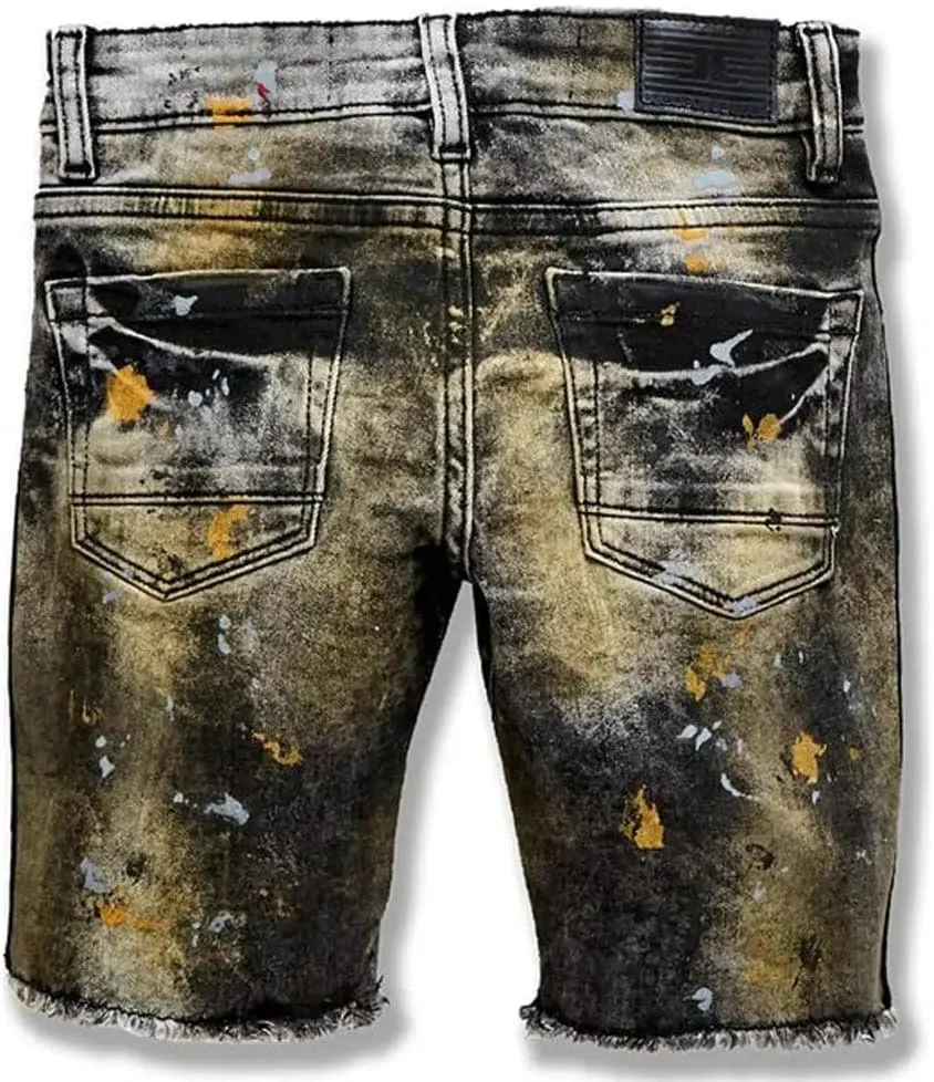 Sparta Striped Denim Shorts (University Gold)