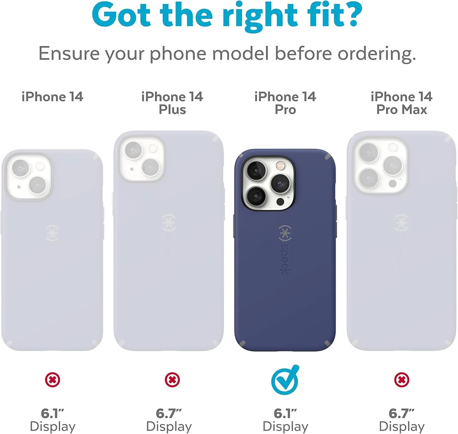 Speck iPhone 14 Pro Case - Built for MagSafe, Slim Phone Case with Drop Protection, Scratch Resistant - Soft Touch for 6.1 Inch iPhone 14 Pro - Dual Layer, Spring Purple, Energy Red CandyShell Pro