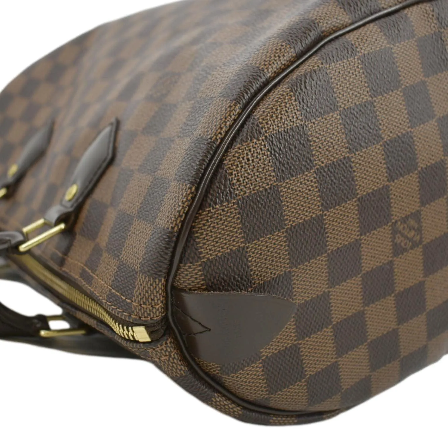 Speedy VUITTON LOUIS Ebene Connected Brown Big savings 30 Damier Bag Satchel