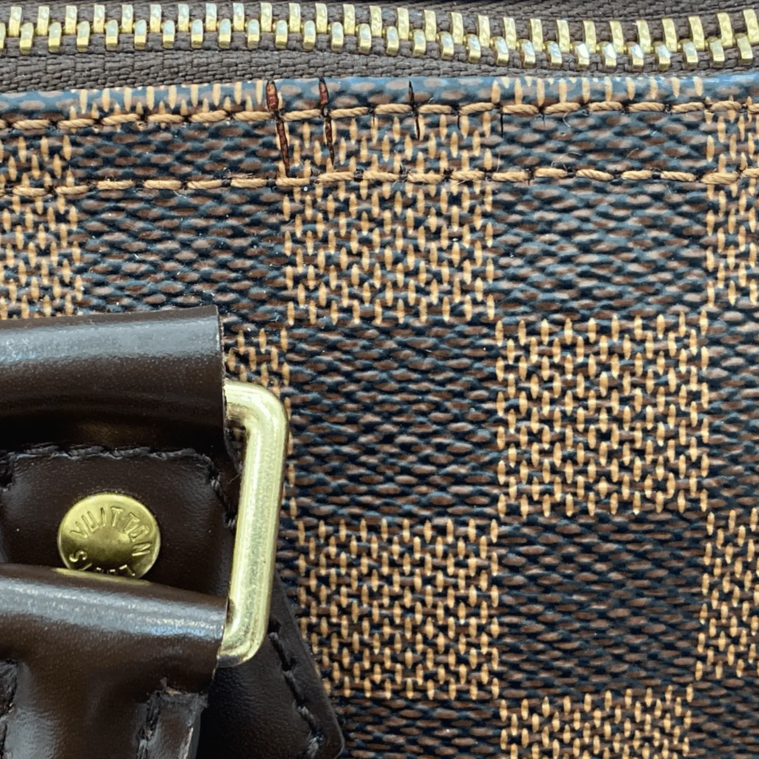 Speedy VUITTON LOUIS Ebene Connected Brown Big savings 30 Damier Bag Satchel