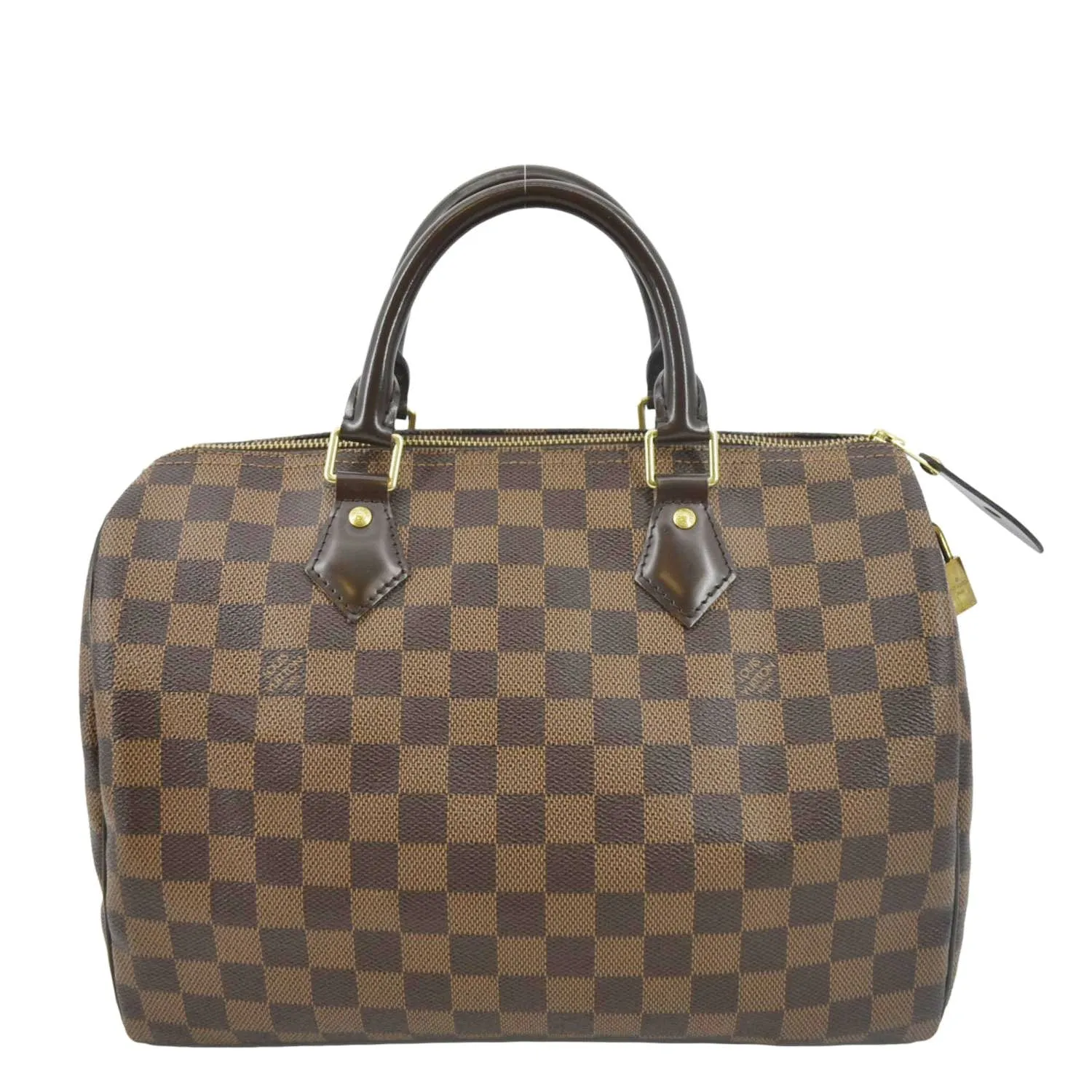 Speedy VUITTON LOUIS Ebene Connected Brown Big savings 30 Damier Bag Satchel