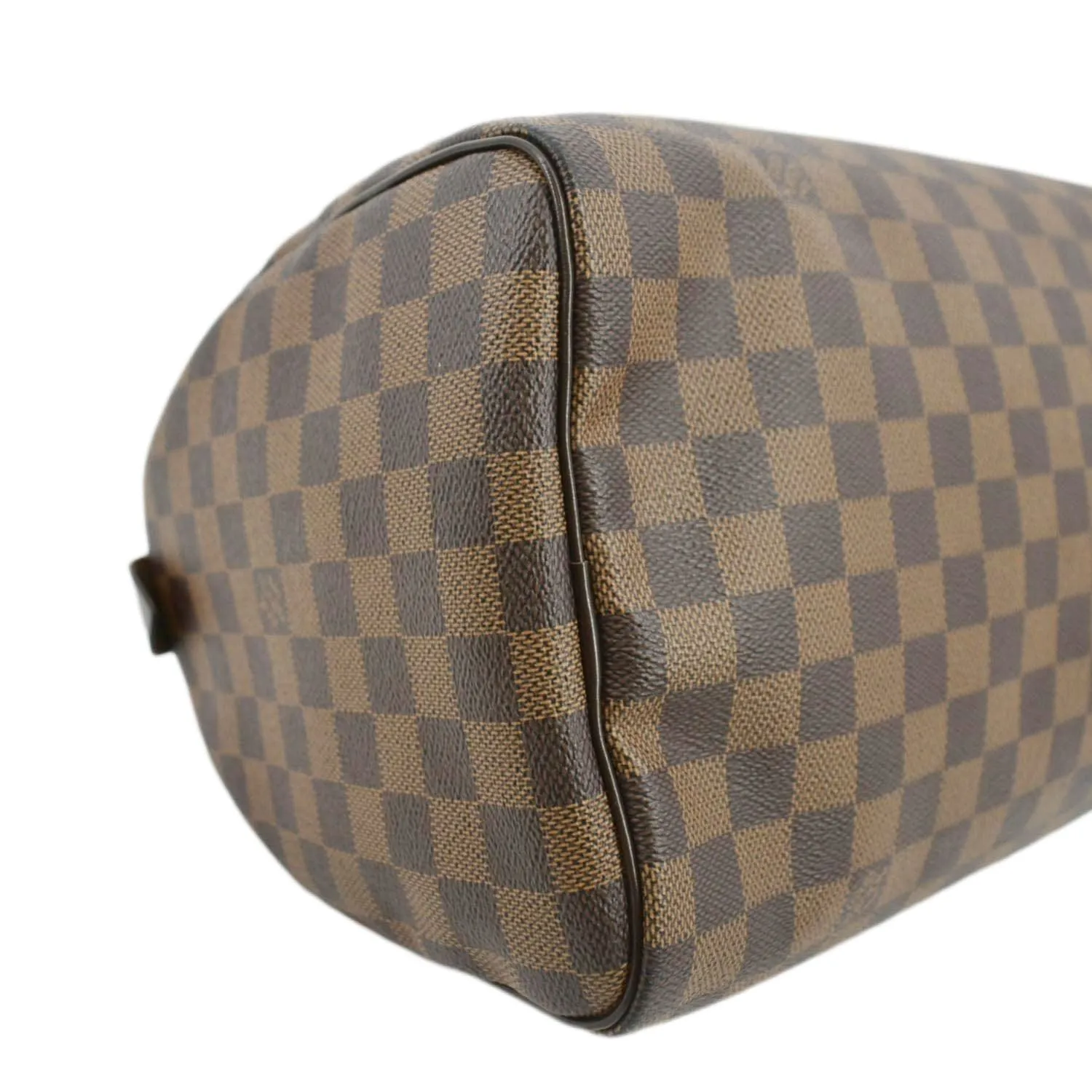 Speedy VUITTON LOUIS Ebene Connected Brown Big savings 30 Damier Bag Satchel