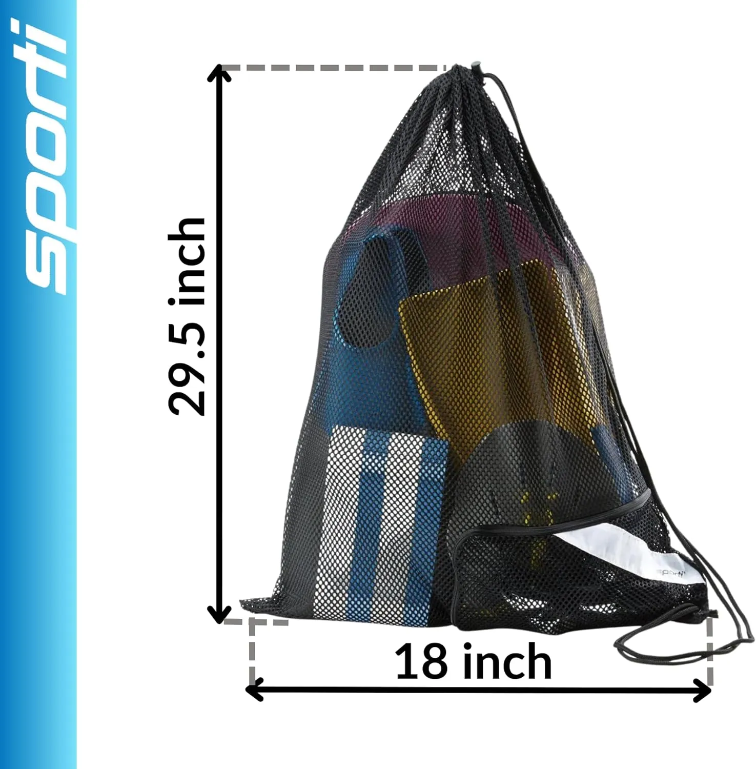 Sporti Swimming Equipment Bags, Mesh Drawstring Backpack,Swim Bag for Swimmers,Mesh Backpack for Beach