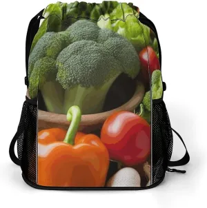 Sports Belt Pocket (dry And Wet Separation), Nutritious Vegetables Print Gym Bag Durable And Convenient for Travel,gym,work