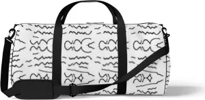 Sports Gym Bag for Women and Men Waterproof Abstract Pattern Line Pattern Duffel Bag Lightweight Carryon Traveling Boarding Gripsack
