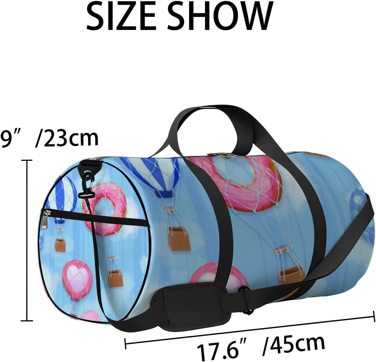 Sports Gym Bag for Women and Men Waterproof Bright Colourful Starry Sky Blue Duffel Bag Lightweight Carryon Traveling Boarding Gripsack