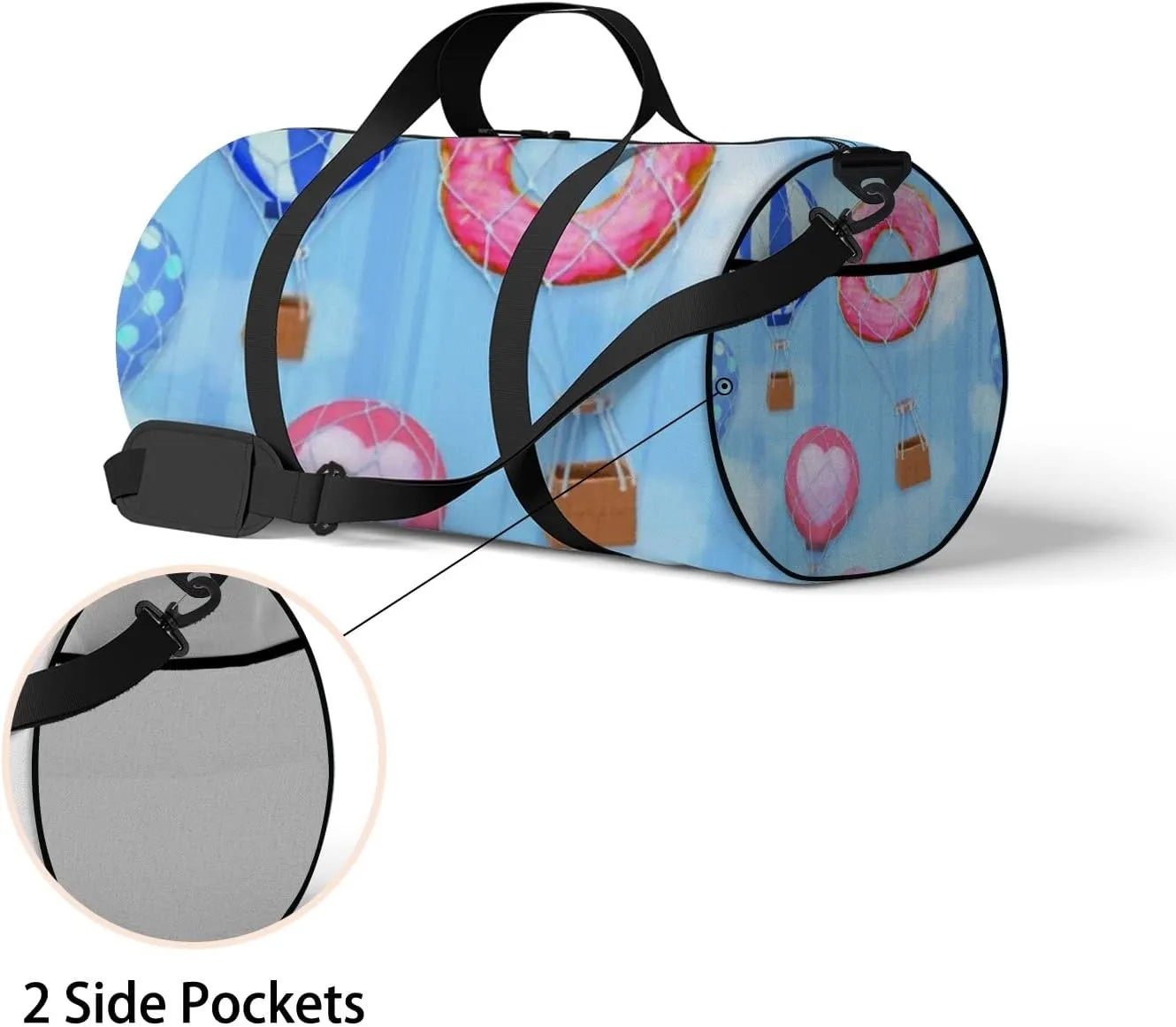 Sports Gym Bag for Women and Men Waterproof Bright Colourful Starry Sky Blue Duffel Bag Lightweight Carryon Traveling Boarding Gripsack