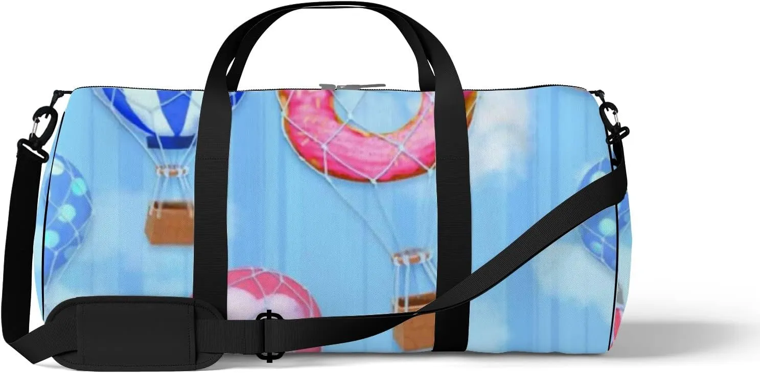 Sports Gym Bag for Women and Men Waterproof Bright Colourful Starry Sky Blue Duffel Bag Lightweight Carryon Traveling Boarding Gripsack