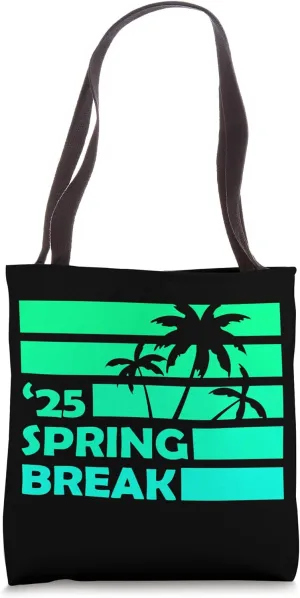 Spring Break 2025 Logo Family Vacation Beach Graphic Vintage Tote Bag
