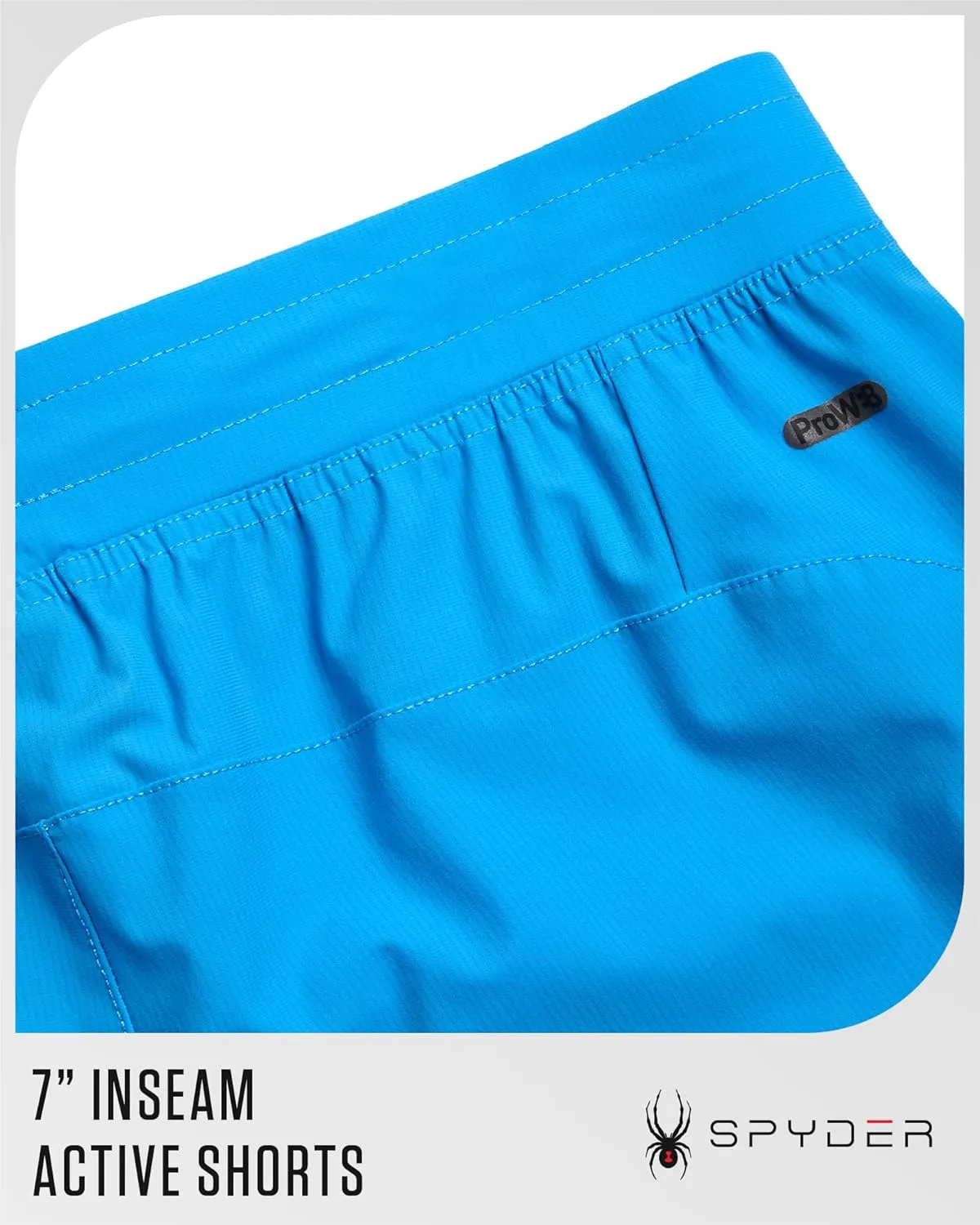 Spyder Men's Gym Shorts - Nylon Stretch 7'' Knit Active Workout Shorts with Zipper Pockets for Running, Hiking (Sizes: S-XL)