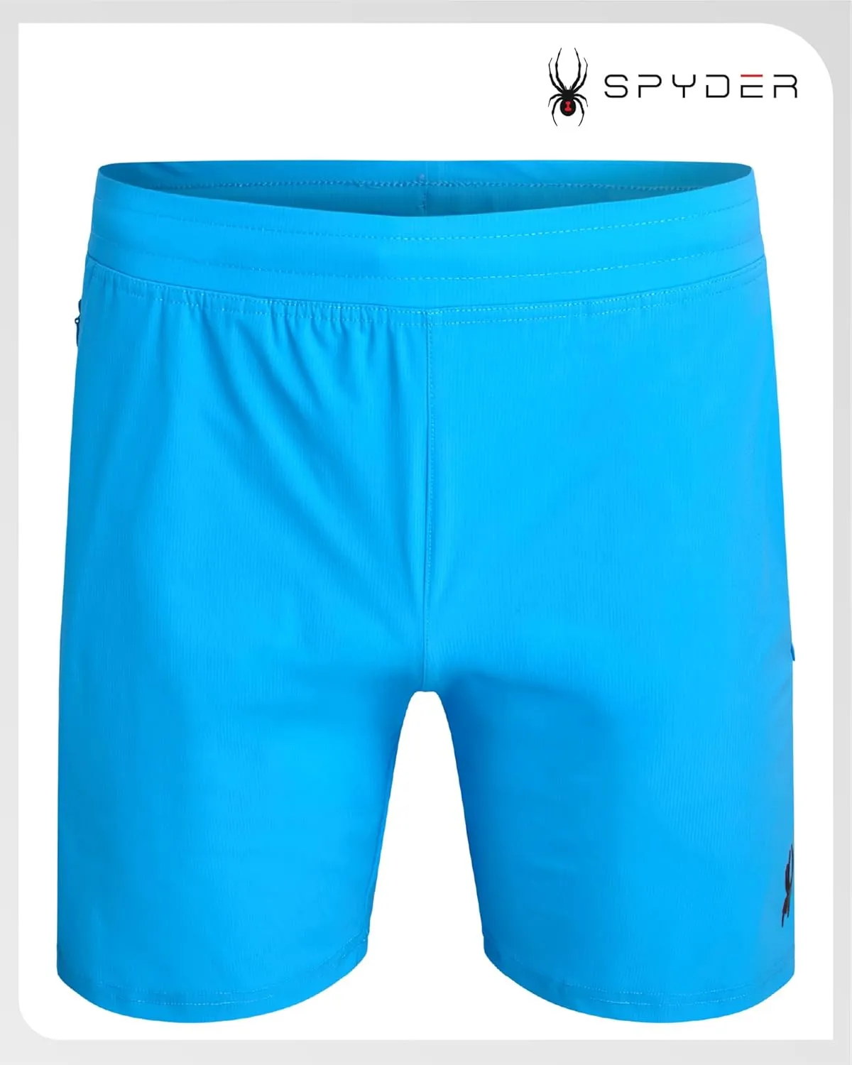 Spyder Men's Gym Shorts - Nylon Stretch 7'' Knit Active Workout Shorts with Zipper Pockets for Running, Hiking (Sizes: S-XL)