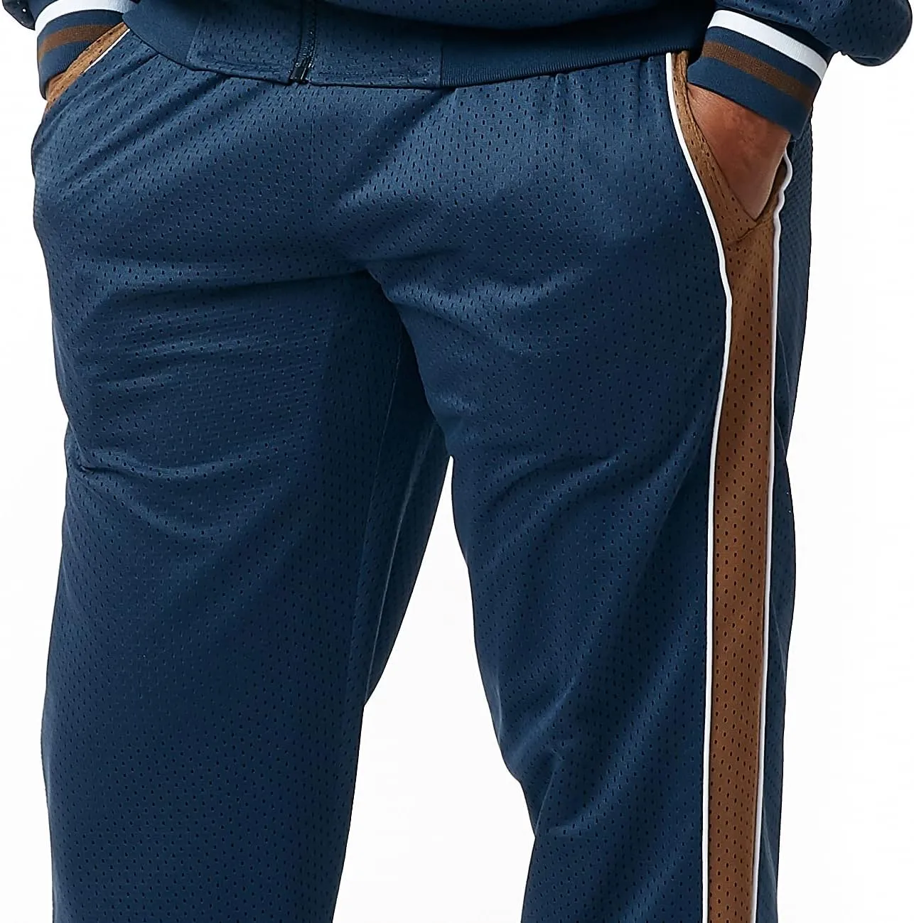 STACY ADAMS Men’s 2pc Mesh Sport-Casual Zip Tracksuit