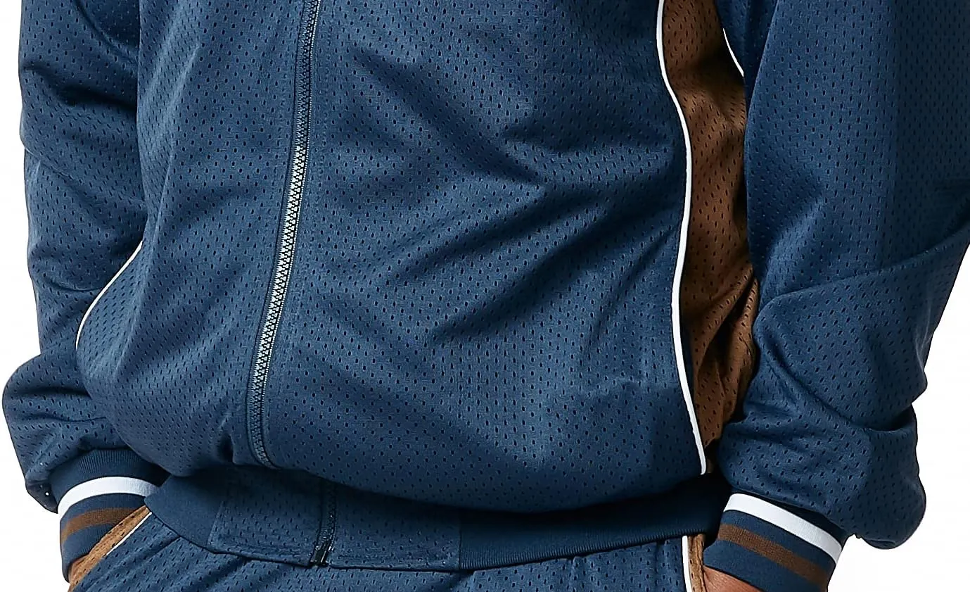 STACY ADAMS Men’s 2pc Mesh Sport-Casual Zip Tracksuit