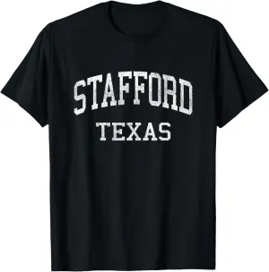 Stafford Texas TX Vintage Athletic Sports Design T-Shirt