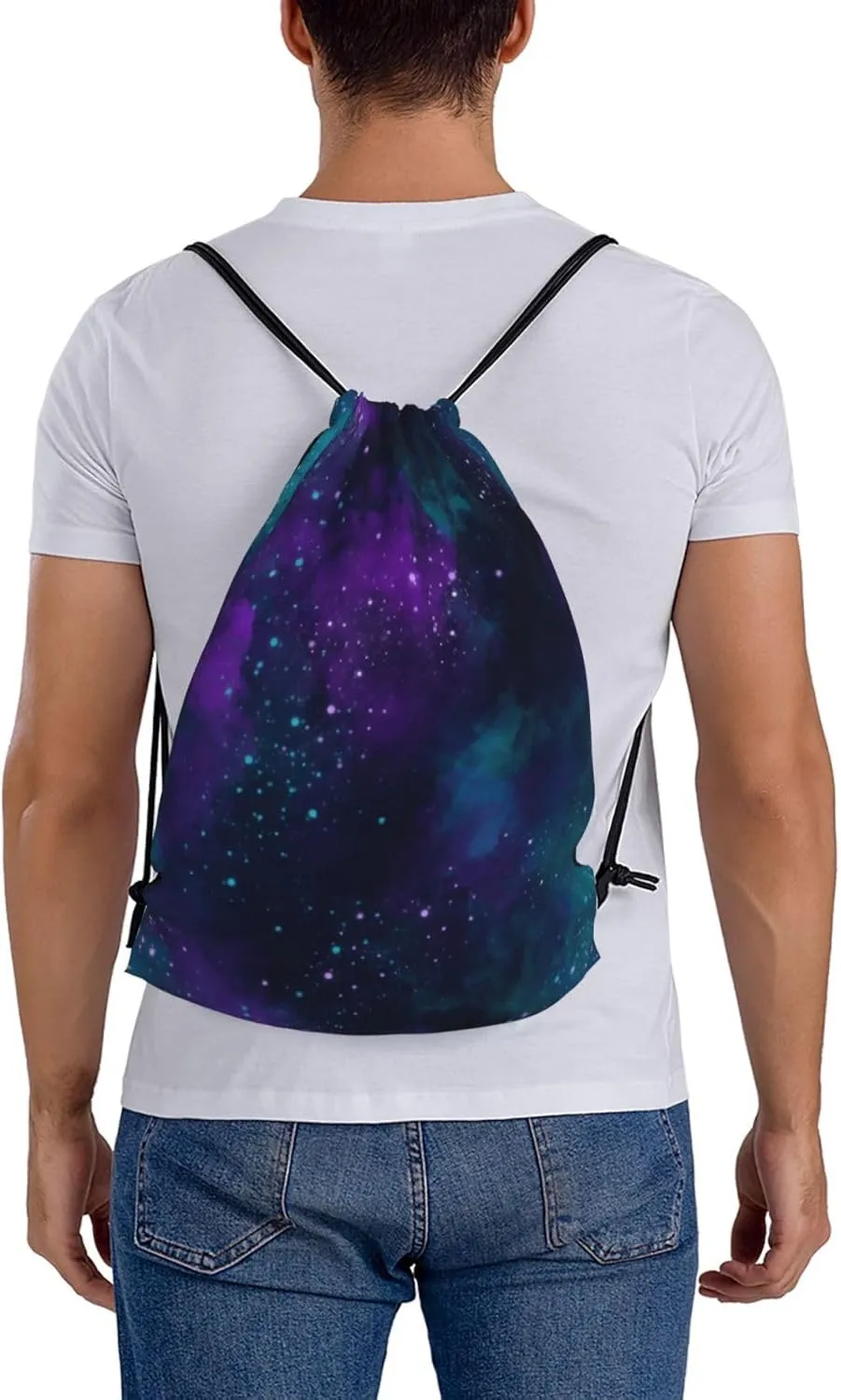 star galaxy universe Drawstring Gym Bags Sport String Bag Backpack for Hiking Yoga Travel 14 x 16 Inch