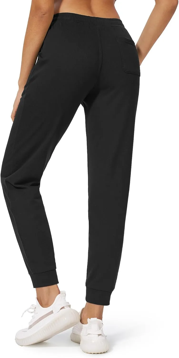 Stelle Womens High Waist Drawstring Jogger Athletic Lounge Sweatpants with Pockets