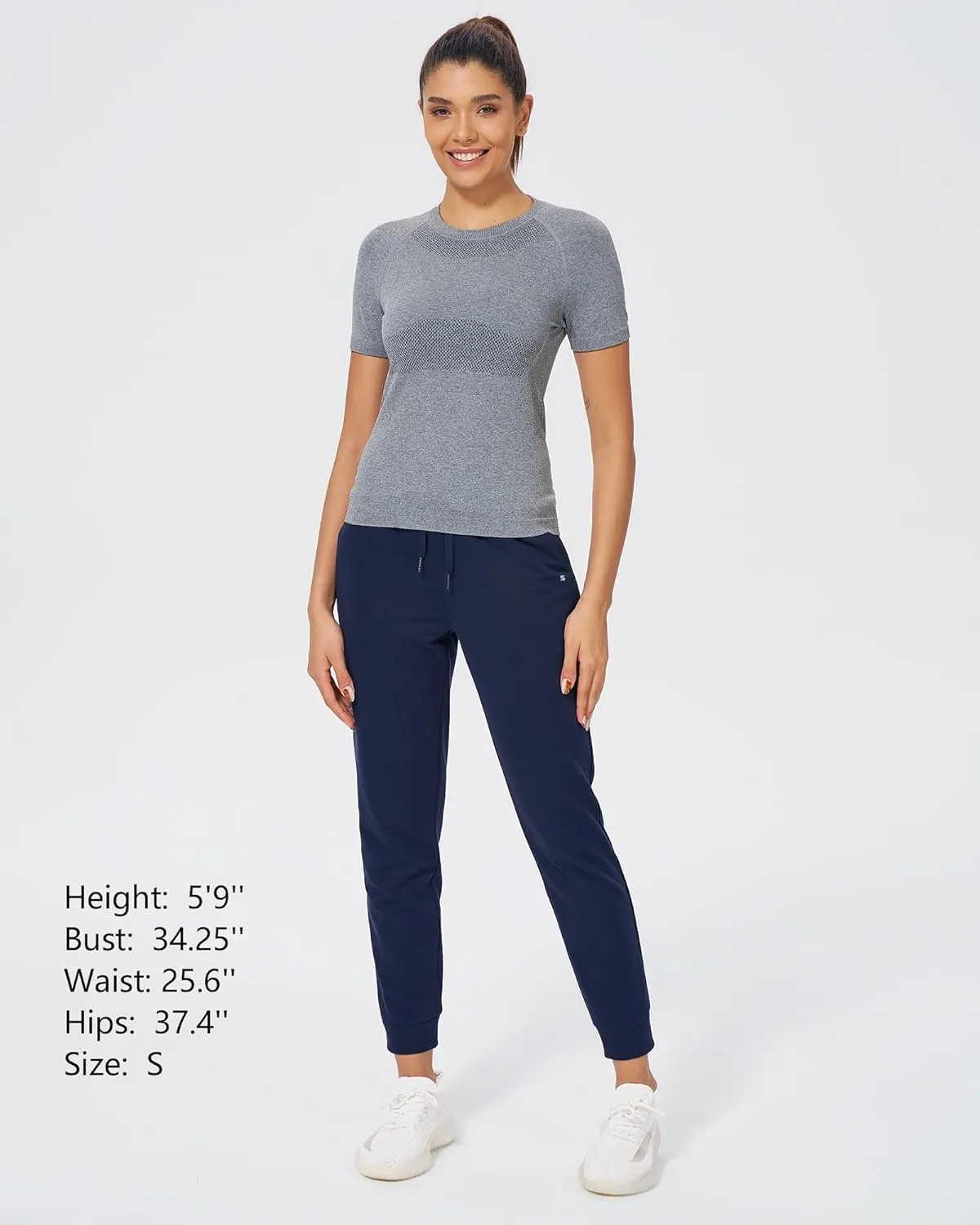 Stelle Womens High Waist Drawstring Jogger Athletic Lounge Sweatpants with Pockets