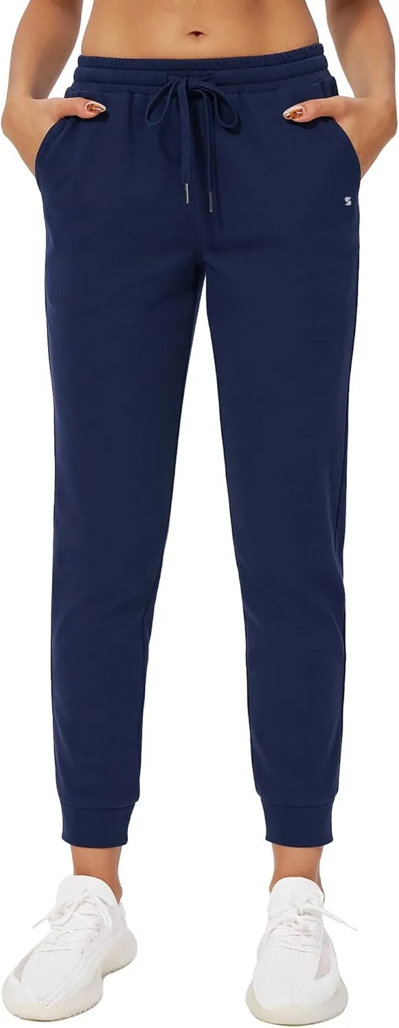 Stelle Womens High Waist Drawstring Jogger Athletic Lounge Sweatpants with Pockets