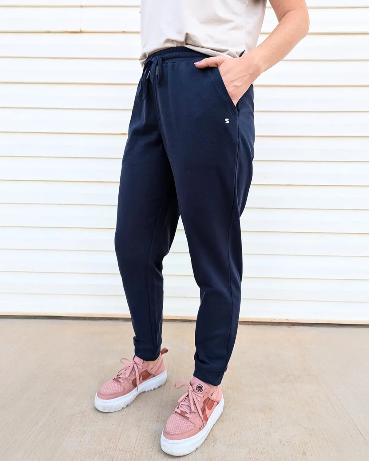 Stelle Womens High Waist Drawstring Jogger Athletic Lounge Sweatpants with Pockets
