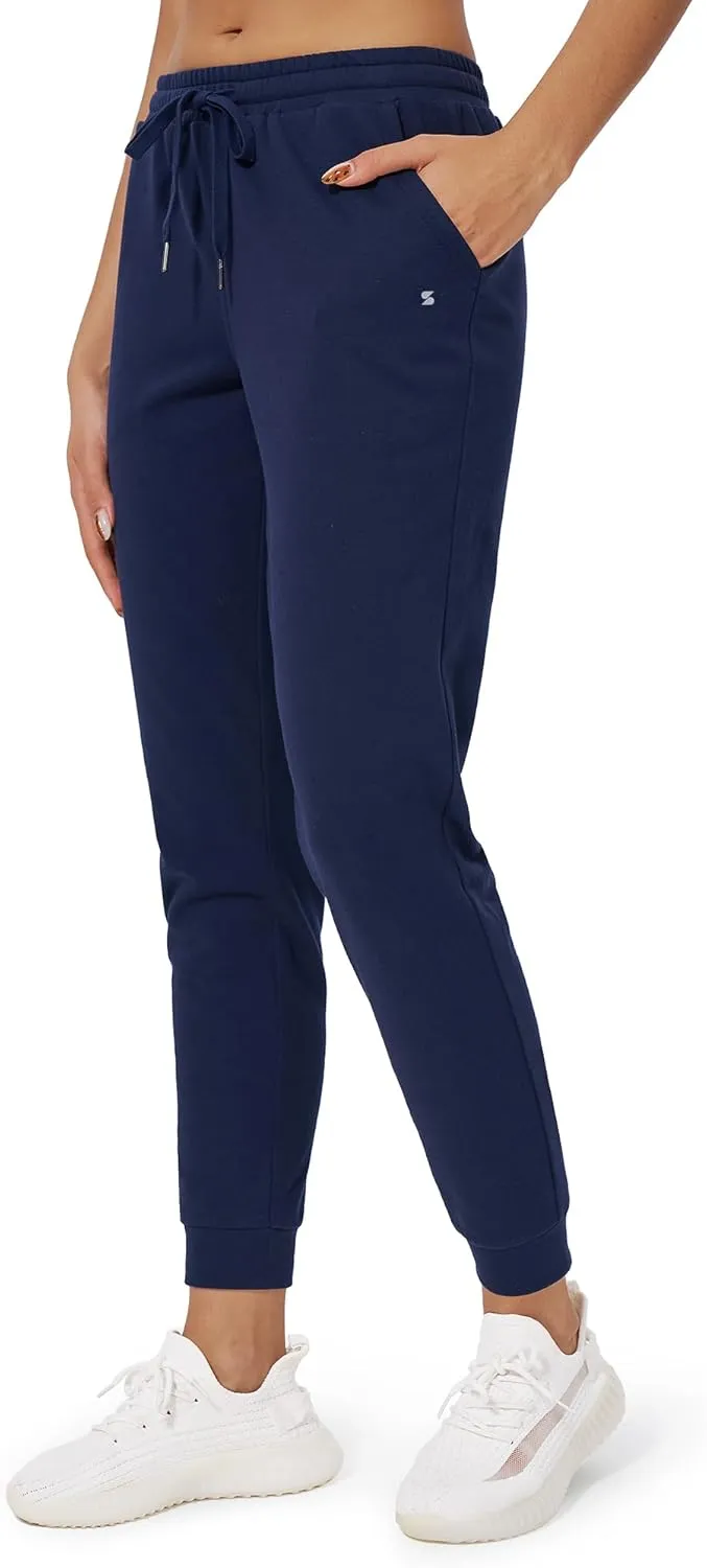 Stelle Womens High Waist Drawstring Jogger Athletic Lounge Sweatpants with Pockets