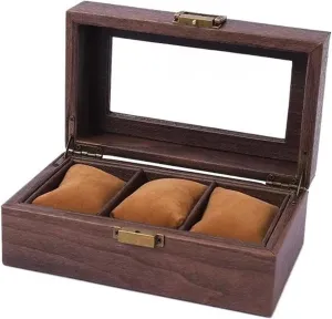 Storage Box Watch Box 3 Checkered Watch Display Boxes Glass Sunroof Watch Collection Boxes Jewelry Storage Boxes Watch Cases for Men