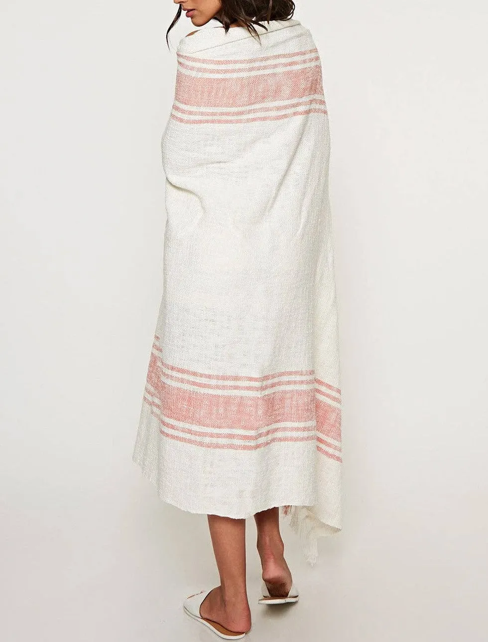 Striped Cotton Blanket Throw