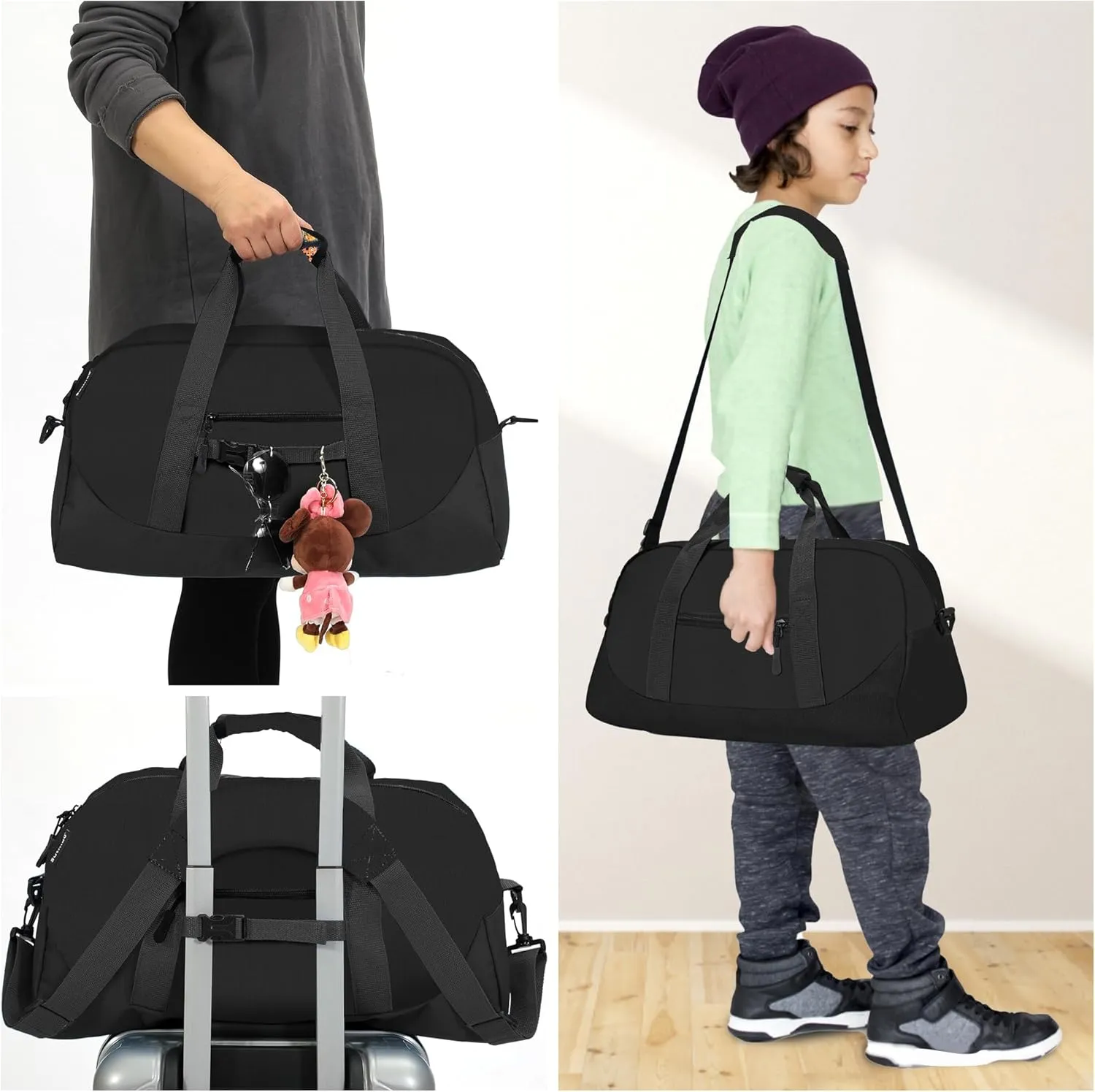 Stumdo Kids Overnighter Duffel Bags for kids, Carry-On Size & Ideal for School Practice or Overnight Travel Weekender Tote for Travel Gym Sport bag for Boys & Girls (11-hei)
