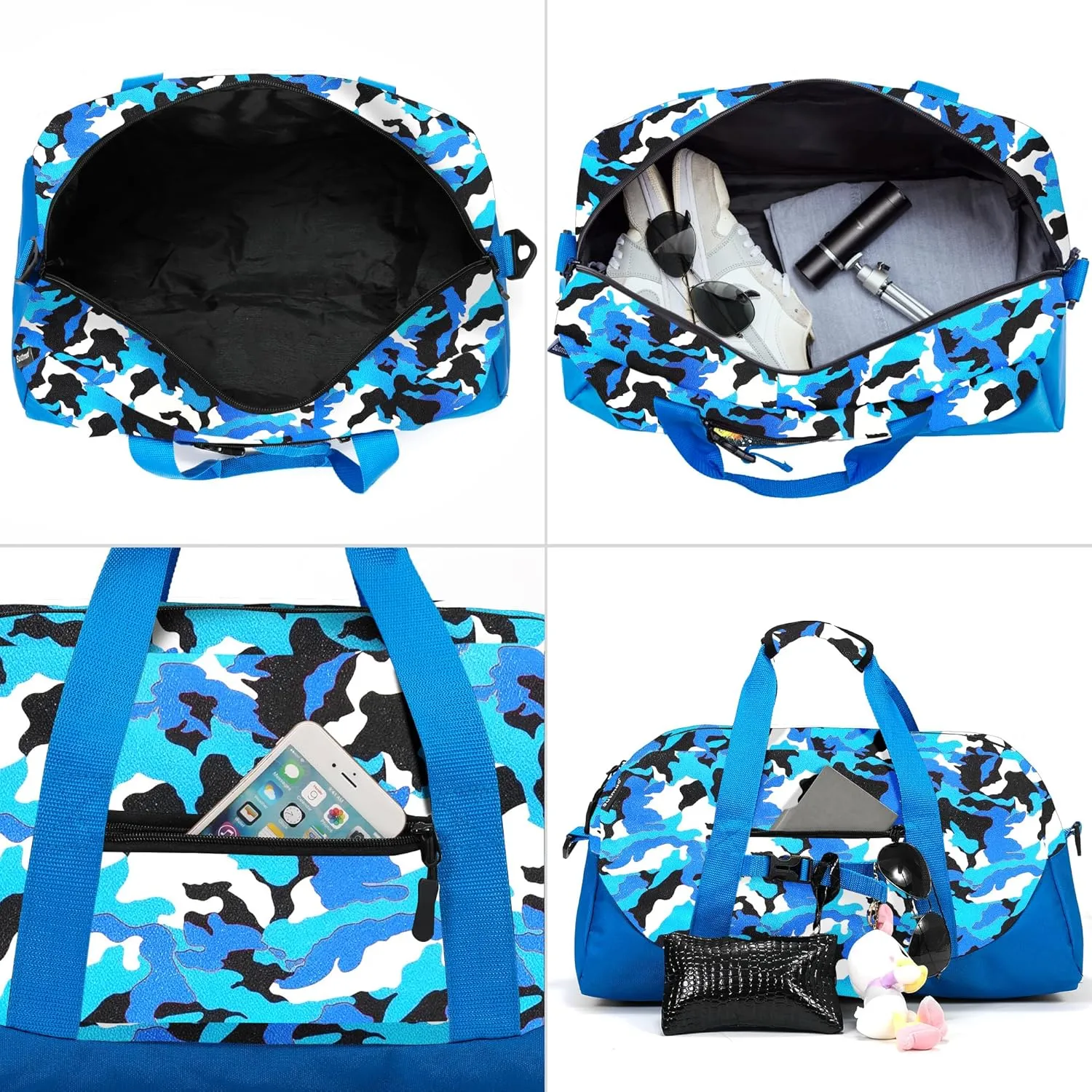 Stumdo Kids Overnighter Duffel Bags for kids, Carry-On Size & Ideal for School Practice or Overnight Travel Weekender Tote for Travel Gym Sport bag for Boys & Girls (11slan)
