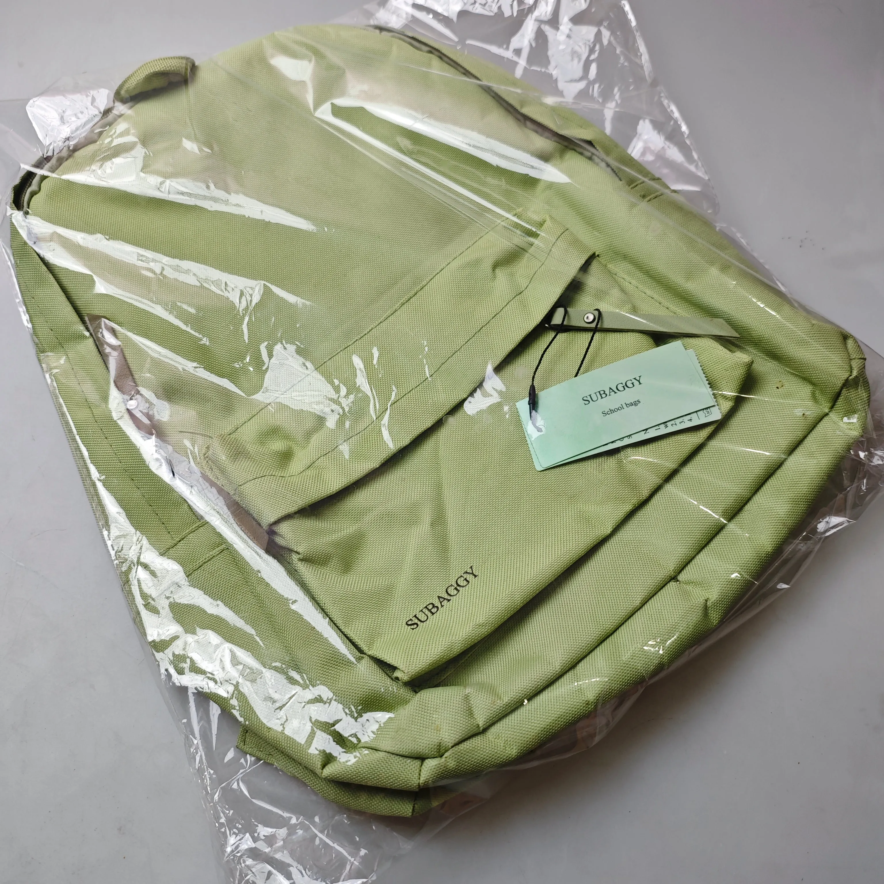 SUBAGGY School Bags - Oxford Fabric, Green, 15.6 Inches, Durable and Stylish, Spacious and Comfortable