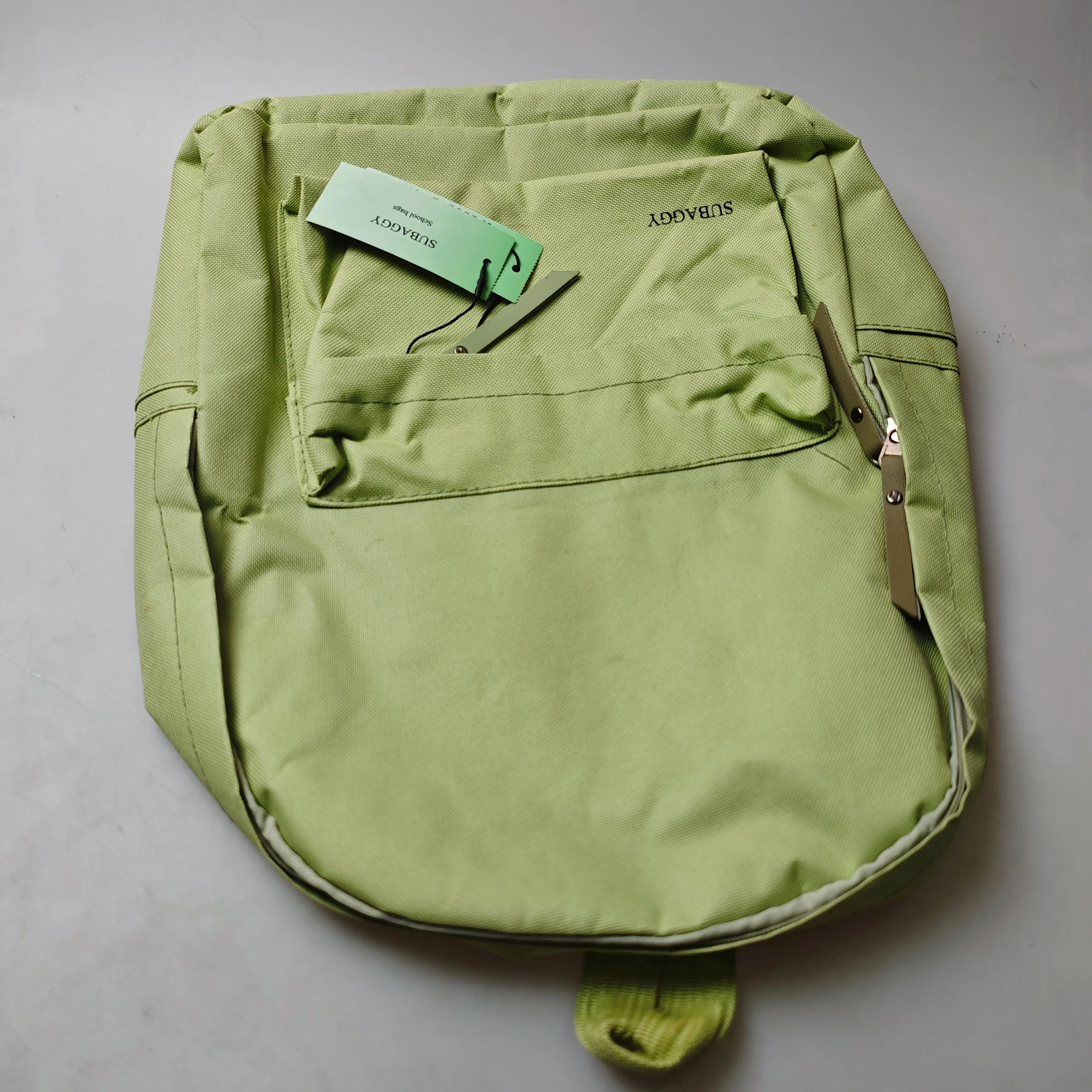 SUBAGGY School Bags - Oxford Fabric, Green, 15.6 Inches, Durable and Stylish, Spacious and Comfortable