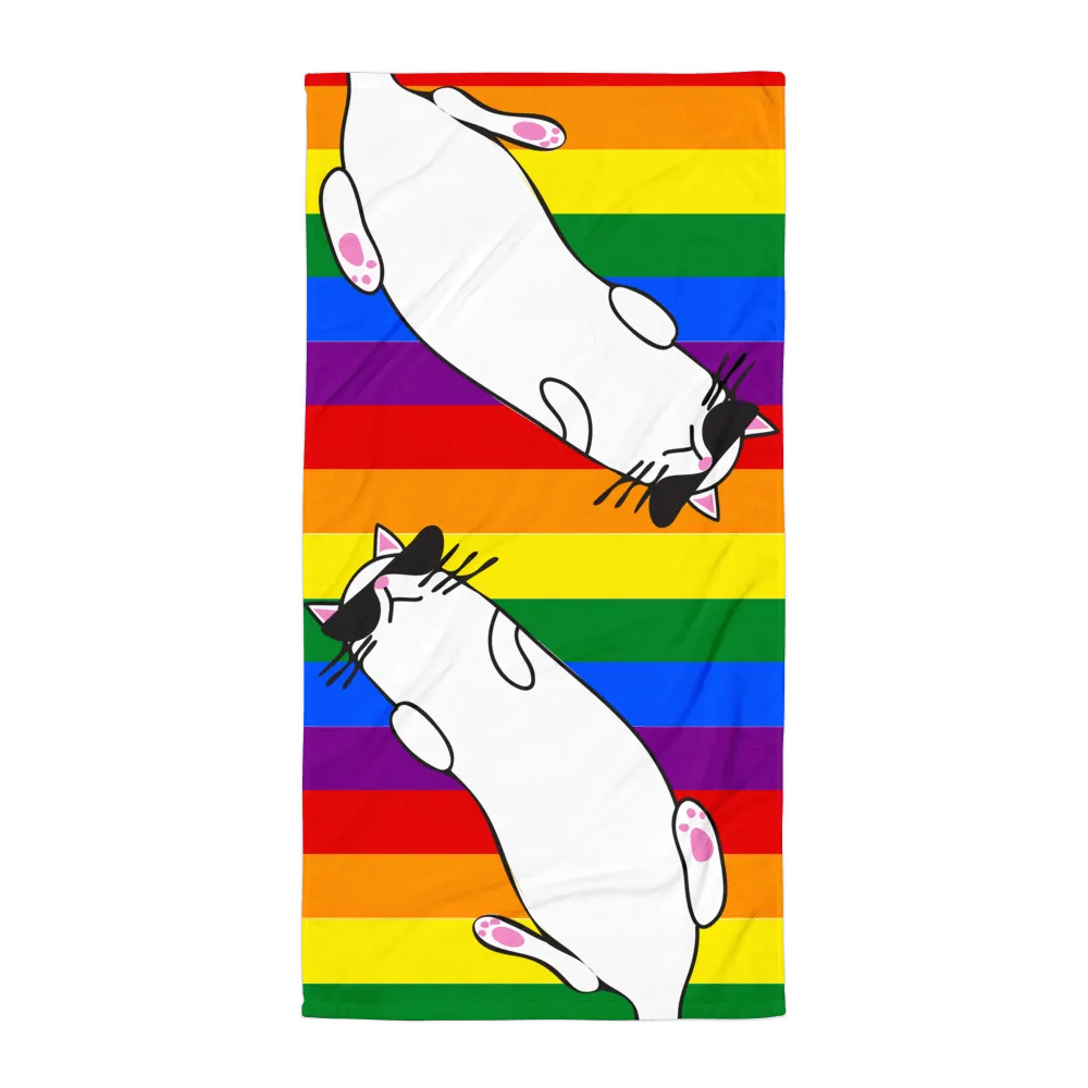 Summer Cat 'Rainbow' Versatile Lightweight Towel