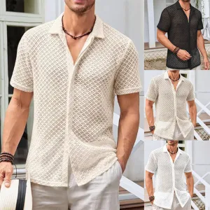 Summer Mesh Short Sleeve Shirt : ROSELUNE🌺