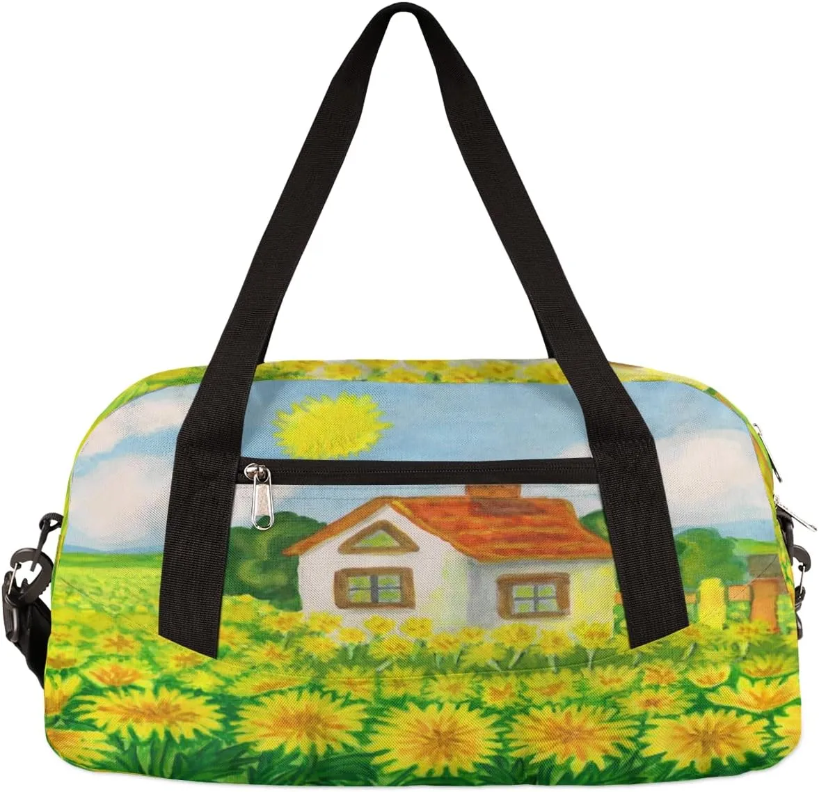 Sun Saturn Jupiter Kids Overnighter Duffel Bags for Boys & Girls, Perfect for Sleepovers and Travel Duffel Bag for Kids, Carry-On Size & Ideal for School Practice or Sport Gym Bags
