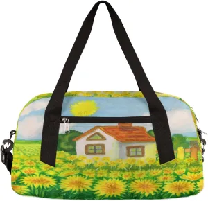 Sun Saturn Jupiter Kids Overnighter Duffel Bags for Boys & Girls, Perfect for Sleepovers and Travel Duffel Bag for Kids, Carry-On Size & Ideal for School Practice or Sport Gym Bags