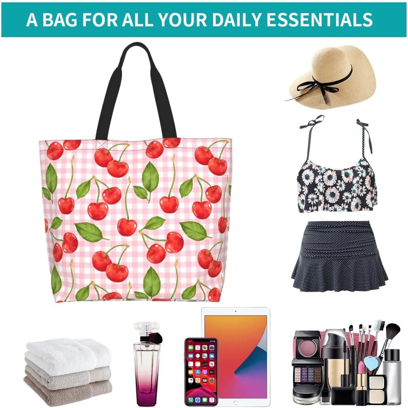 Sunflower Tote Bag For Women, Waterproof Shoulder Bags Big Reusable Grocery Handbag For Shopping Picnic Work Beach